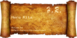 Hers Rita névjegykártya