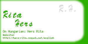 rita hers business card